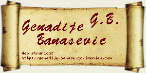 Genadije Banašević vizit kartica